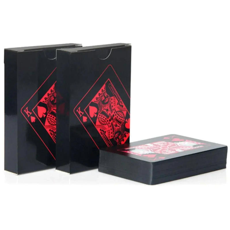 Description Picture 3 of item54pcs/set-Cardwaterproof Black Matte Playing  black plastic card board game card PVC card