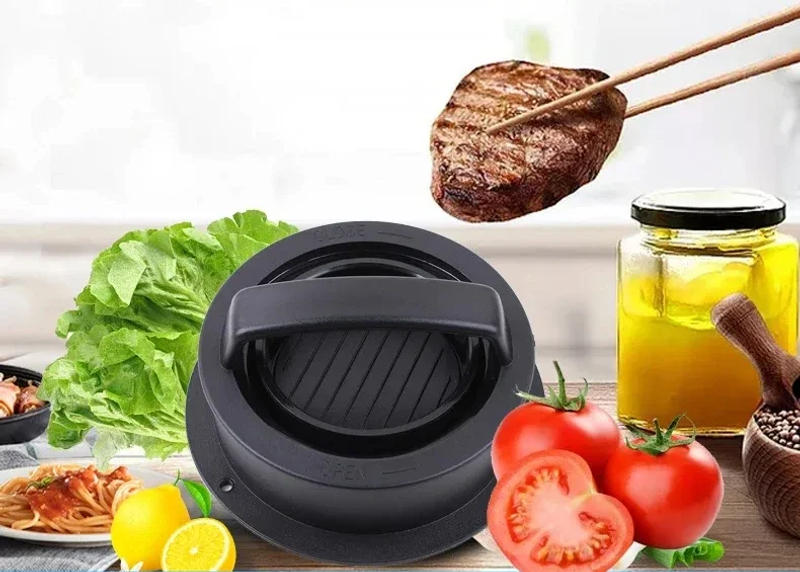 Description Picture 2 of itemHamburger Meat Press Maker ABS Round Shape Non-Stick Stuffed Burger Patties Beef Grill Pie Press Mould Maker Kitchen Accessories