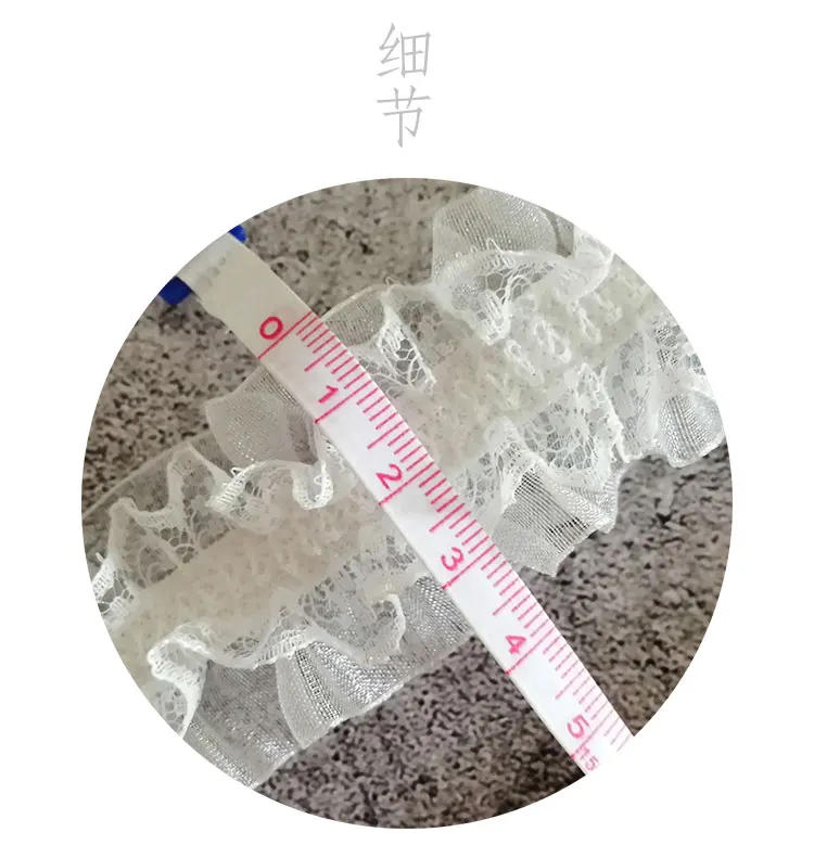 Description Picture 4 of item4x100cm Doll Dress Wedding Clothes Lace Fabric Embroidered Ruffle Trim DIY Dress Apparel Collar Sewing Decoration