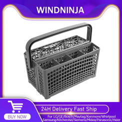 Universal Dishwasher Cutlery Storage Basket Multi-functional Silverware Storage Rack for LG/GE/Bosch/Maytag/Kenmore Dishwashers