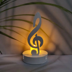 Creative Musical Note Candle Holder Ornaments Silicone Mold DIY Gypsum Concrete Resin Candlestick Making Mould Home Decor