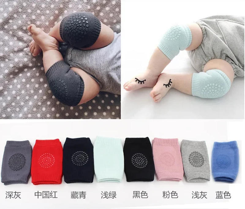 Description Picture 2 of item1 Pair Baby Knee Pad Kids Safety Crawling Elbow Cushion Infant Toddlers Baby Leg Warmer Knee Support Protector Pads