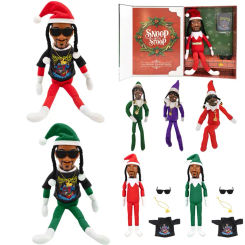 Snoop on A Stoop Christmas Elf Doll Small Plush Toys Holiday Cute Plush Shelf Toy Snoop on A Stoop Christmas Elf Doll For Decor