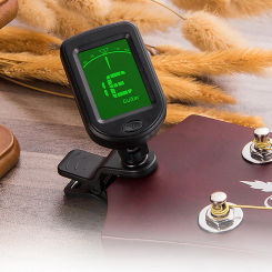 Guitar Tuner Digital Clip-On Tone Tuner for Electric Urikri Bass Violin Universal 360 Degree Rotatable Sensitive Built-in Batter