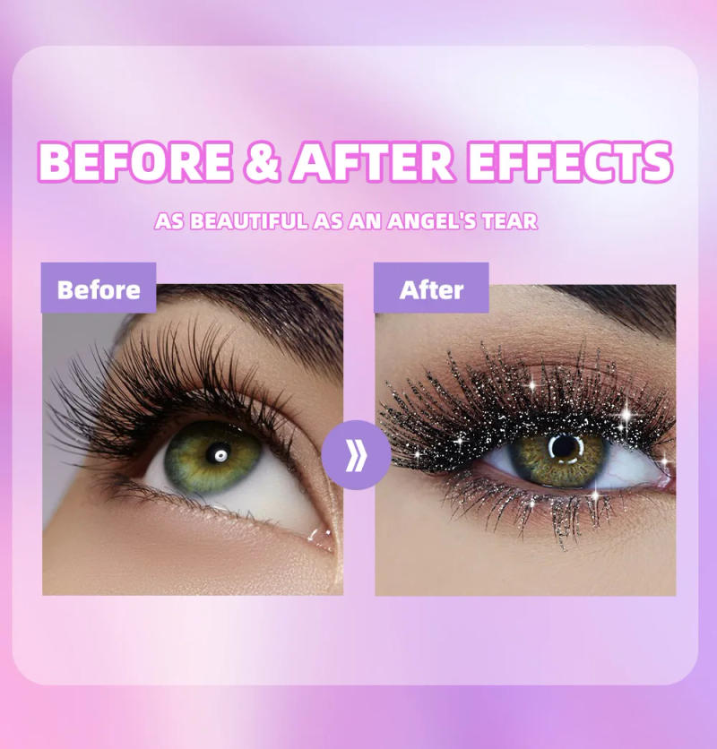 Description Picture 5 of itemSliver Gold Purple Glitter Mascara Quick Dry Long Lasting Waterproof Curling Thick Shiny Eyelash Sexy Diamond Mascara Makeup