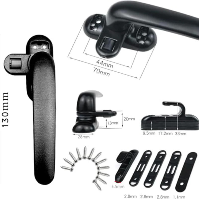 Description Picture 4 of itemWindow Handles Locking Latch Catch Lock For Sliding Window Aluminum Alloy Casement Locking Handle Hardware Black Door Handle