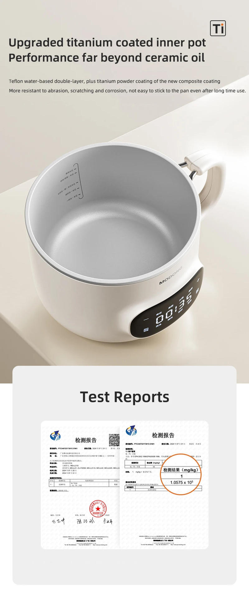 Description Picture 4 of item2.0L Electric Rice Cooker Smart Cooking Pot Multicooker Lunch Box Rice Cookers Dormitory Hot Pot Non-stick Electric Skillet 220V