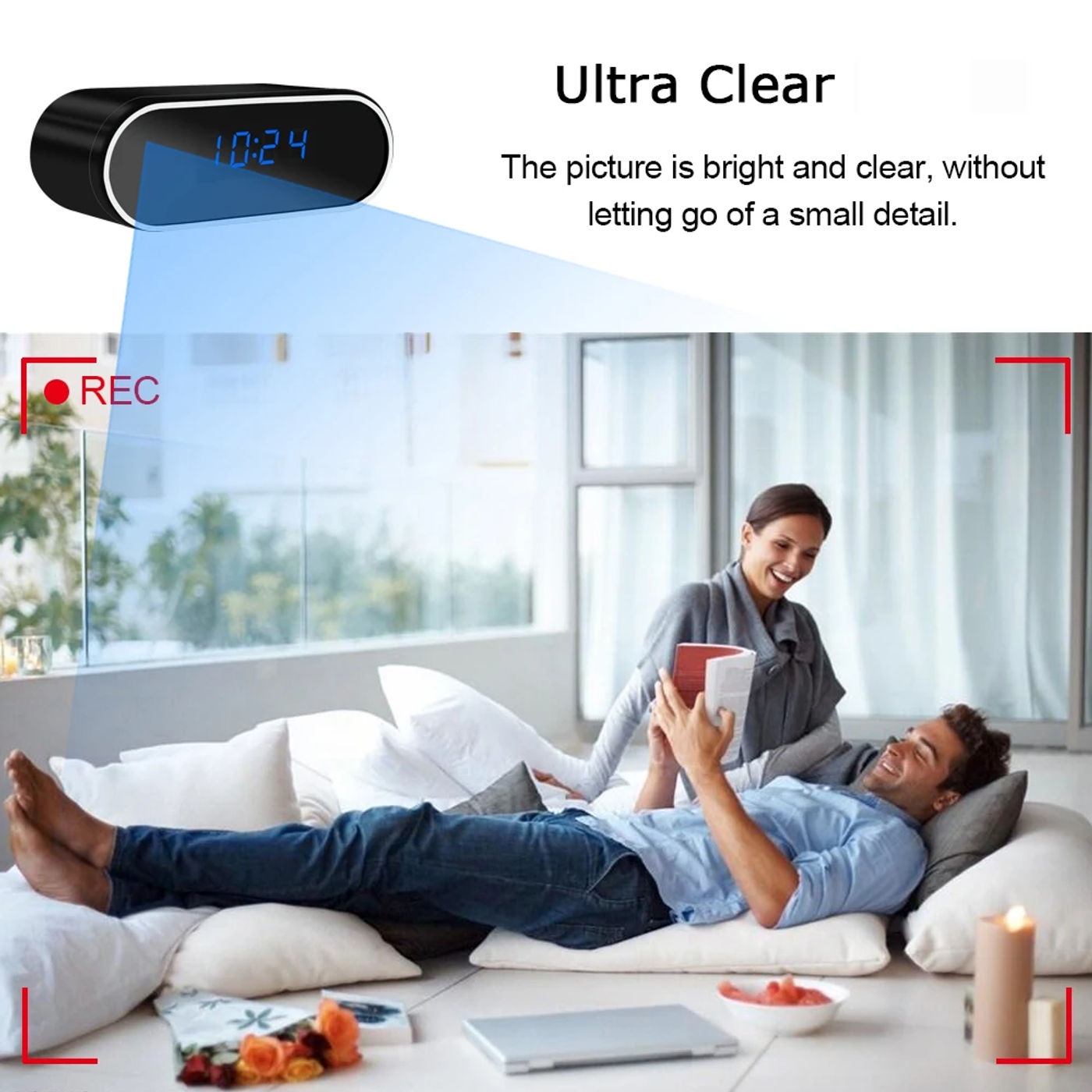 Description Picture 5 of itemMini Camera Clock Full HD 1080P Wireless Wifi Control IR Night Vision View DVR Camcorder Home Surveillance Monitor Video