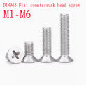 DIN965 M1 M1.2 M1.4 M1.6 M2 M2.5 M3 M3.5 M4 M5 M6 stainless steel 304 phillips flat countersunk  head micro machine screw