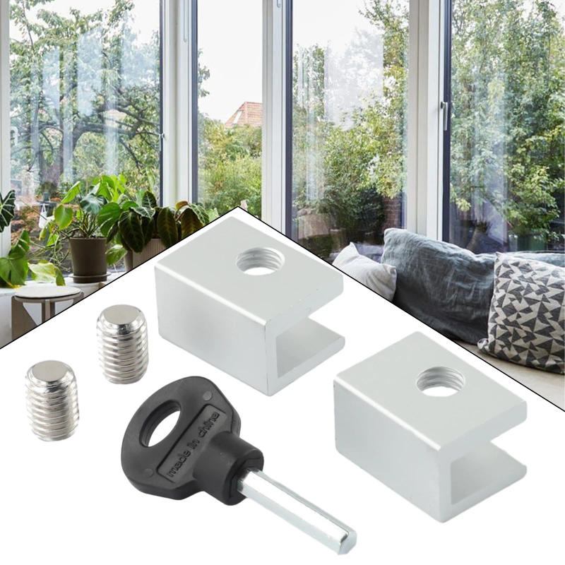 Description Picture 2 of itemSliding Sash Stopper Cabinet Locks Straps Doors Security Anti-theft Lock Window Sliding Door Baby Kids Child Safety Door Locks