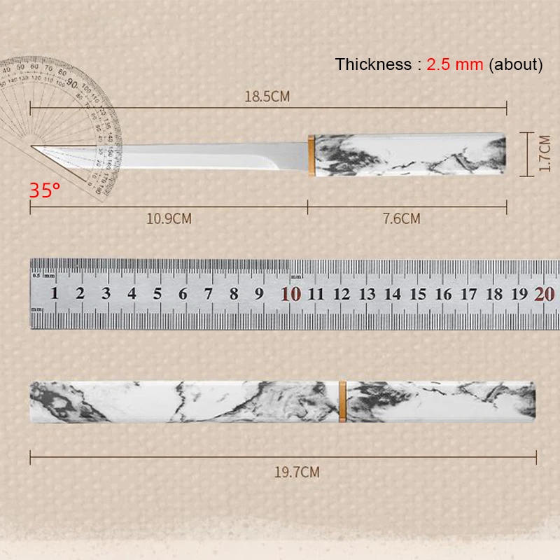 Description Picture 5 of itemForged Boning Meat Cleaver Knife Stainless Steel Mongolian Kitchen Hand Meat Fruit Knife Roasted Lamb Steak Knife with Cover