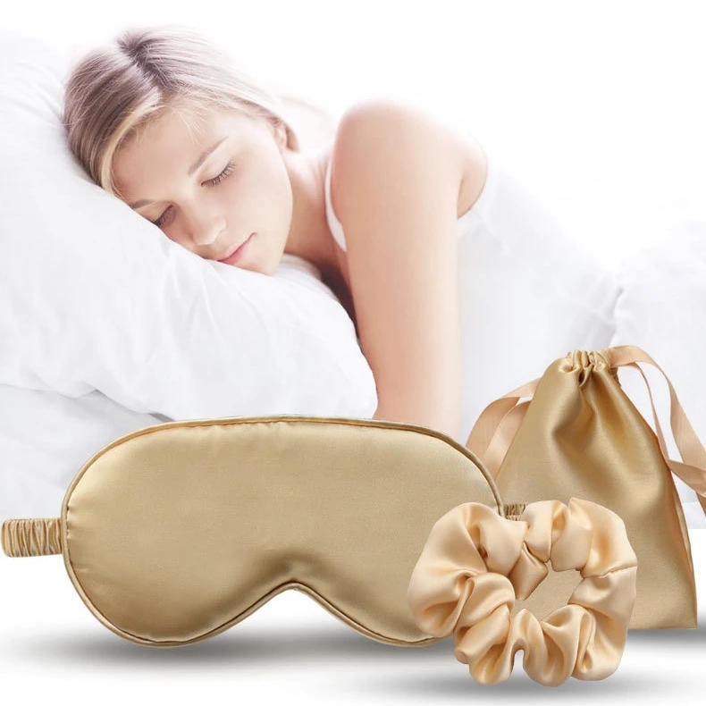 Description Picture 2 of item3Pcs Set Women Imitated Silk Sleep Eye Mask Eye Patches Face Mask Eyeshade Blindfold Travel Rest Eye Cover Night Eyeshade