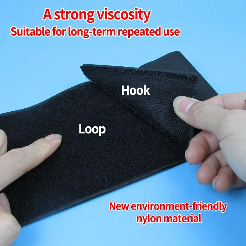 Description Picture 5 of item2/5PCS Customizable Elastic Reverse Buckle Nylon Magic Elastic Band Hook Loop Cable Ties Hook Straps sticky fastener tape