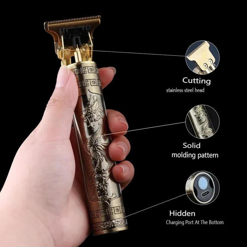 Description Picture 4 of itemWaterproof USB Rechargeable Cordless Trimmer Men 0mm Baldheaded Finish Hair Cutting Machine Mini Electric Hair Trimmer