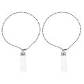 2 Pcs Fan Light Hanging Chain Pull Extension Zipper Strip Pendant Extender Metal Ceiling Charm