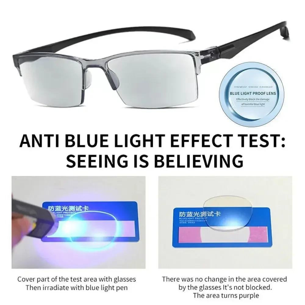 Description Picture 5 of itemSmart Automatic Zoom Reading Glasses Anti Blue Ray Eyeglasses Autofocus Power Half-Rim Near Far Computer Glasses