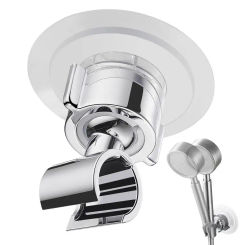 Adjustable Shower Bracket Fixed Base Universal Wall Mounted Shower Head Holder Handheld Sprayer Fixed Base Support For Bathroom