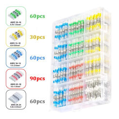 300PCS Solder Seal Wire Connectors,Heat Shrink Butt Connectors Kit,Waterproof Insulated Electrical Butt Splice,Wire Terminals