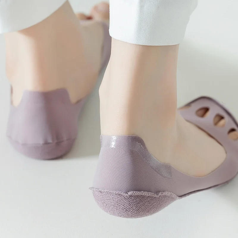 Description Picture 5 of itemSummer Cotton Thin Open Toe Sock Slippers Low Tube Invisible Boat Socks Sweat Absorption Deodorant Sock Slipper Sandal Underwear