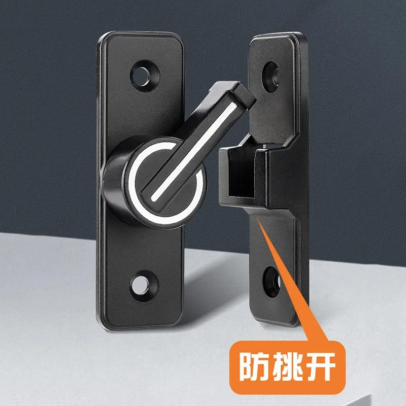 Description Picture 6 of itemZinc Alloy 90 Degree Door Buckle Punch-free Barn Lock Sliding Hasps Bathroom Bolt Home Hardware Accessories