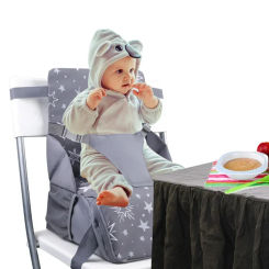 New Portable Antislip Folding Three Point Children's Seat High Cushion Baby Dining Chair High Cushion Children's Travel Supplies
