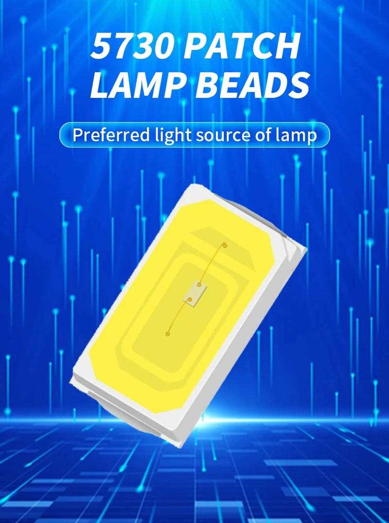 Description Picture 2 of item100pc Super Bright SMD 5730 0.5W LEDs, 6000K/6500K, 150mA, PCB SMT, Replaces SMD 5630 for Enhanced Brightness