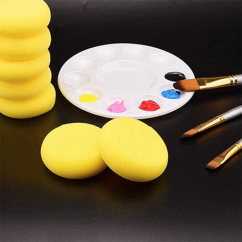 Description Picture 2 of item10pcs/pack Round Shape Ceramic Foam Throwing Water Absorbing Sponge Sculpture Pottery Tools Accessories Coloring Cleaning