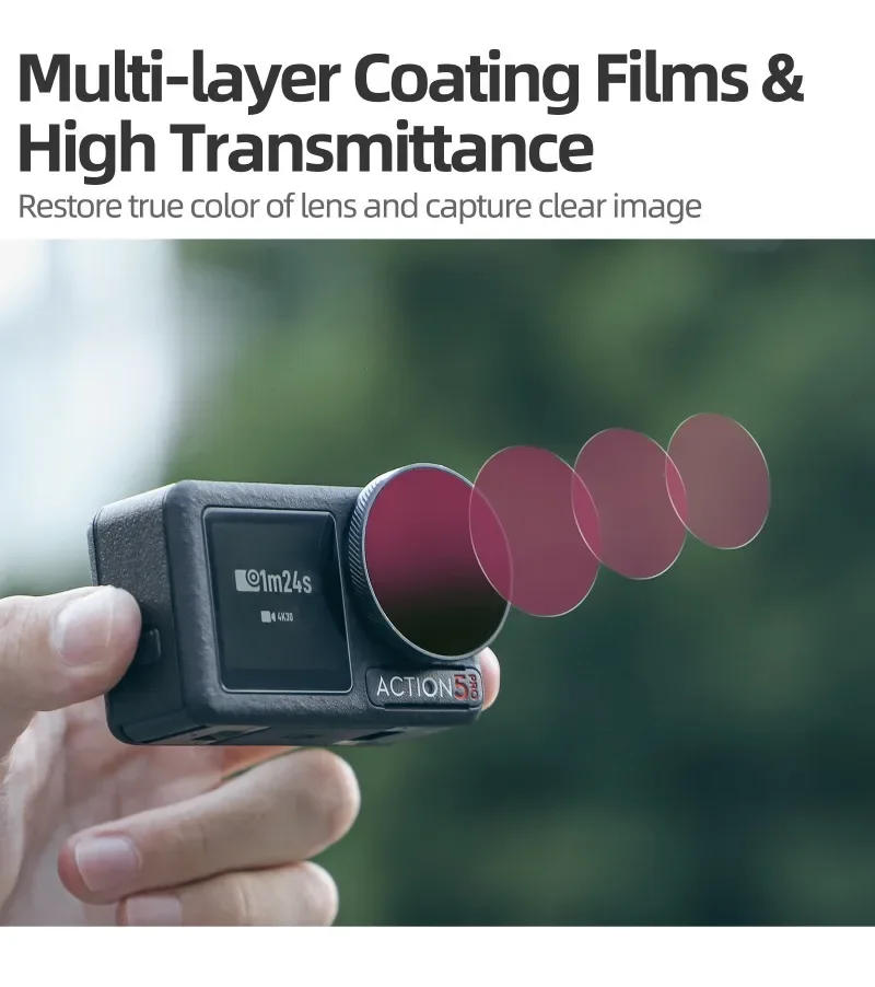 Description Picture 4 of itemLens Filter for DJI OSMO Action 5 Pro/4/3 MCUV CPL ND8/16/32/64 ND8/PL Adjusable Filter Set Action Camera Accessories