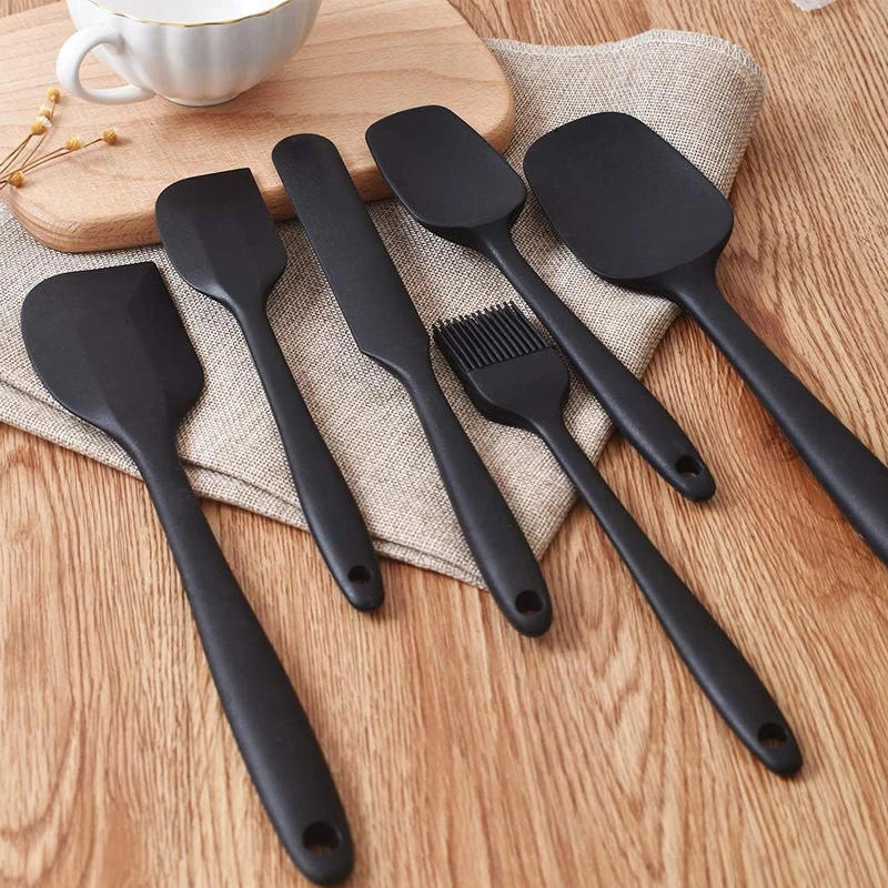 Description Picture 3 of item7 Piece Silicone Spatula Set Non-Stick Heat-Resistant Spatulas Turner for Cooking Baking Mixing Baking Tools