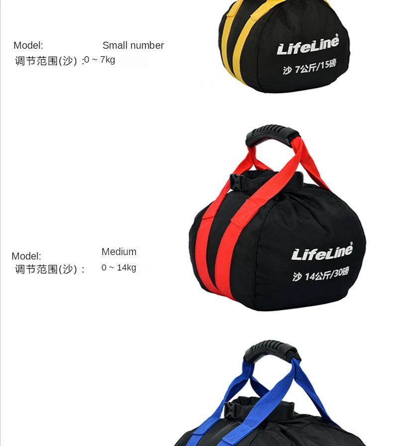 Description Picture 2 of itemSandbag Dumbbell Weightlifting Bag Weight-bearing Fitness Strength Portable Fitness Equipment Adjustable Cloth Bag Kettlebell