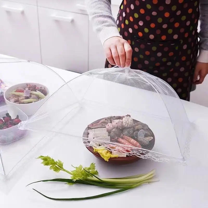 Description Picture 3 of itemFolding Food Net Cover Washable Picnic Kitchen Anti-fly Mosquito Umbrella Simple Creative Multi-color Kitchen Gadgets