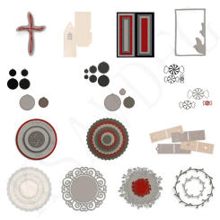 Geometric Lace Label Metal Cutting Dies for Card Making Paper Embossing Die Cuts Sets 2024 New Scrapbook Stencils (14 Styles)