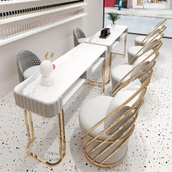 European-style Nail Tables Salon Furniture Modern Minimalist Single and Double Manicure Table Professional Manicure desk Table U