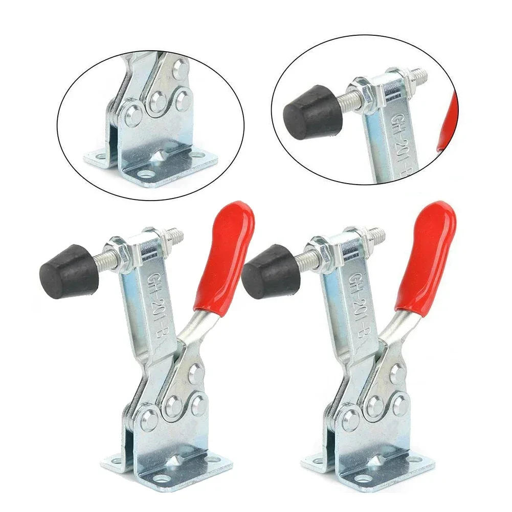 Description Picture 5 of item2pcs Metal Toggle Clamp Quick Toggle Release Horizontal Clamps Tool GH-201B Workshop Quick Clamps Tools Galvanized Iron Locking