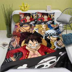 Monkey D Luffy Quilt Cover, Cartoon Duvet, Cute Printing, Home Breathable, Children Bedding, Custom Made, Various Sizes Set