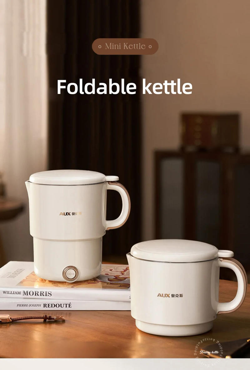 Description Picture 3 of item800ml Folded Electric Kettle Portable Cooking Pot Multicooker Travel Kettles TeaPot Heating Cup 304 Stainless Steel Slow Cooker