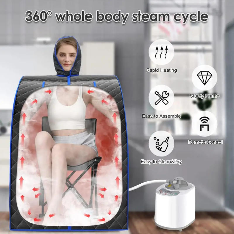 Description Picture 4 of itemSteam Tent Portable Sauna With Include Fold Chair Home SPA Bath 1000W 2L Ease Insomnia サウナ