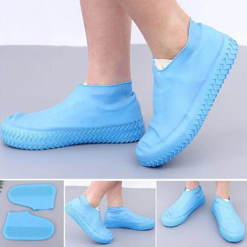 Description Picture 5 of item1 Pair Silicone WaterProof Shoe Covers S/M/L Covers Slip-resistant Rubber Rain Boot Overshoes Accessories For Outdoor Rainy Day