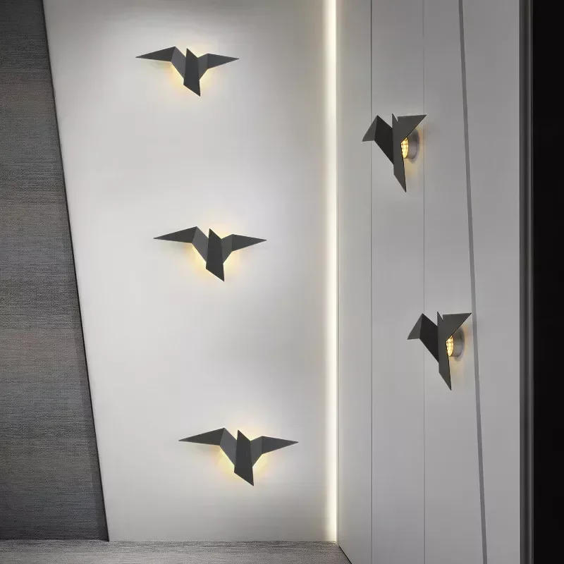 Description Picture 4 of itemNew Nordic LED Bird Wall Lamps Bedroom Decor Wall Lights Indoor Modern Lighting for Home Stairs Bedroom Bedside Light Fixtures