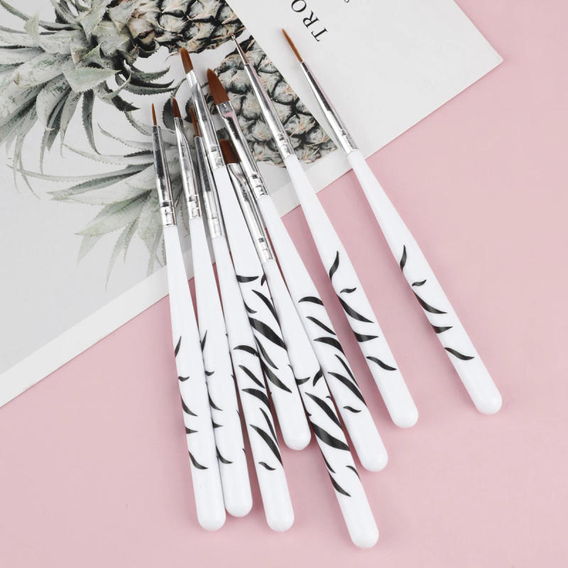 Description Picture 5 of item8pcs Nail Art Brush full polygel nail kit Design Tip Painting Drawing Carving Dotting Liner Acrylic Gel Polish Manicure Tools