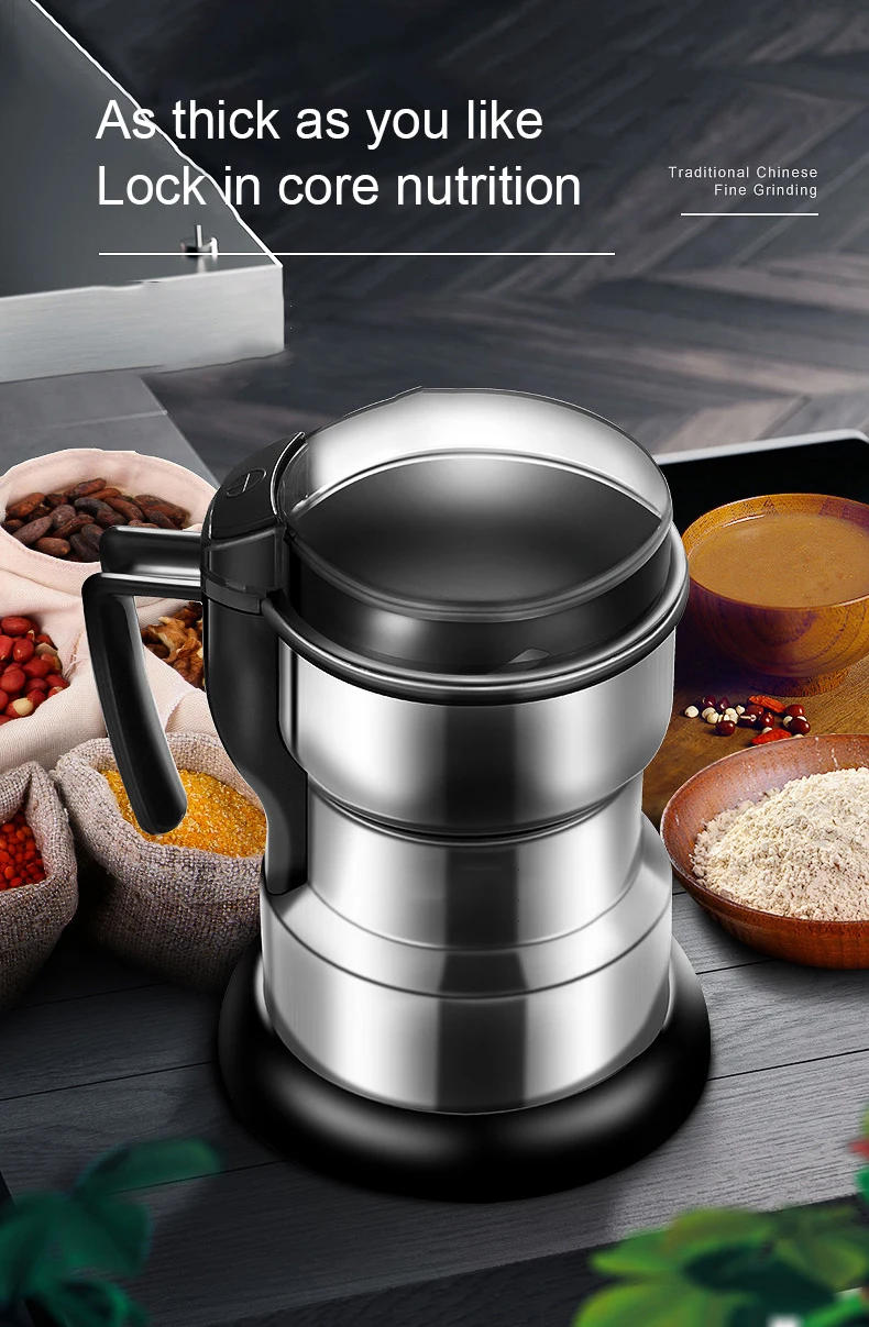 Description Picture 2 of itemHouselin 400W Multifunctional Kitchen Cereal Nuts Beans Spices Grains Grinder Electric Coffee Grinder