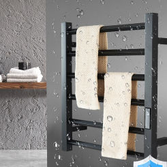 220V Bathroom Electric Bath Towel Warmer Heating Towel Shelf Rack Household Free Of Punch Warm Dryer Shelf Heated Towel Rail