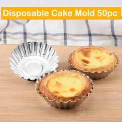 50PCS Aluminum Cupcake Cake Cookie Lined Mould Tin Baking Tool Hot