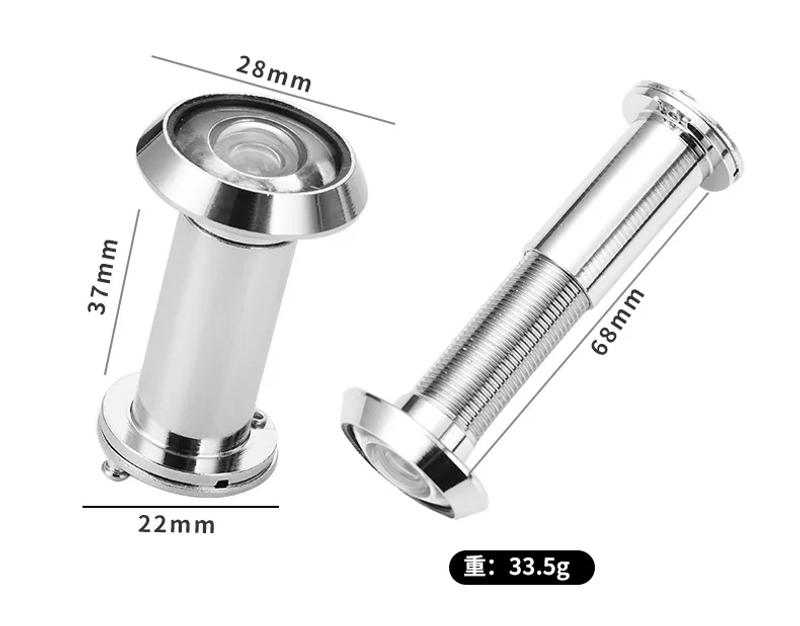 Description Picture 2 of item10pcs/lot 200 Degree Door Viewer HD Wide Angle Peephole Security Hidden Door Adjustable Glass Lens For Furniture Hardware