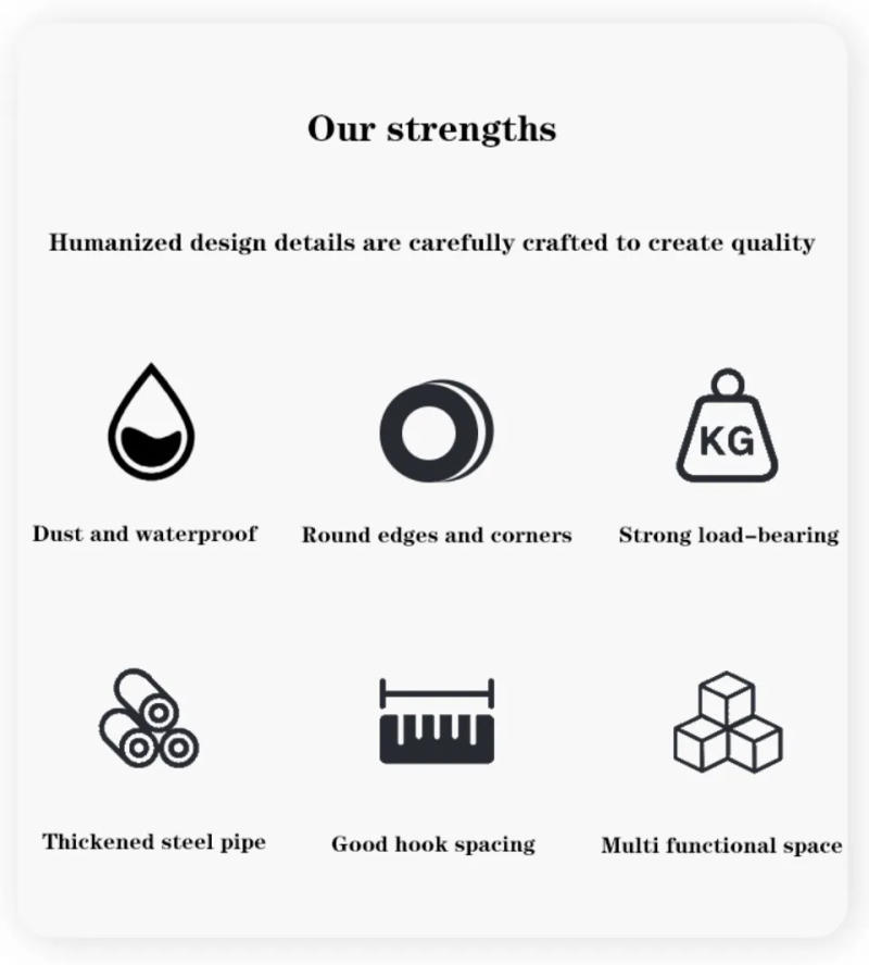 Description Picture 5 of itemCoat Rack Double Pole Multi-layer Storage Easy To Install Hall Furniture Bedroom Storage Shelves Shoe And Coat Rack For Entryway