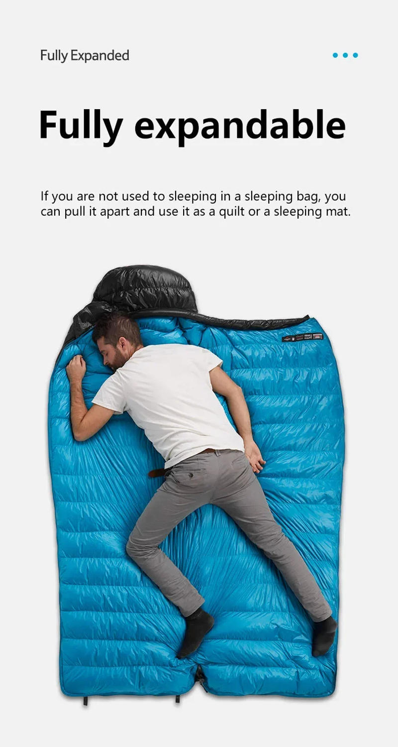 Description Picture 5 of itemNaturehike CW400 Duck Down Sleeping Bag Camping Ultralight Winter Outdoor Travel Waterproof Sleeping Bags