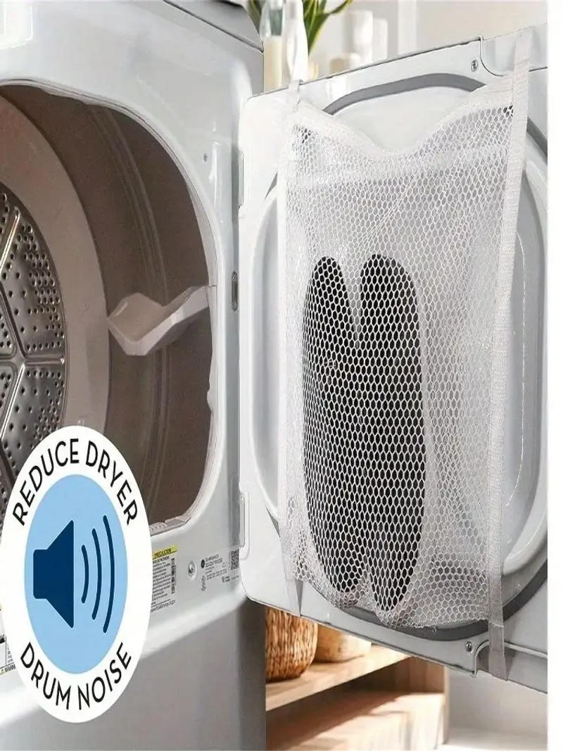 Description Picture 5 of item1pc Shoe Drying & Washing Bag, Washing Machine Dryer For Sneaker, Clothing Shoes & Laundry Dry & Wash Bag - Elastic Strap Adjust