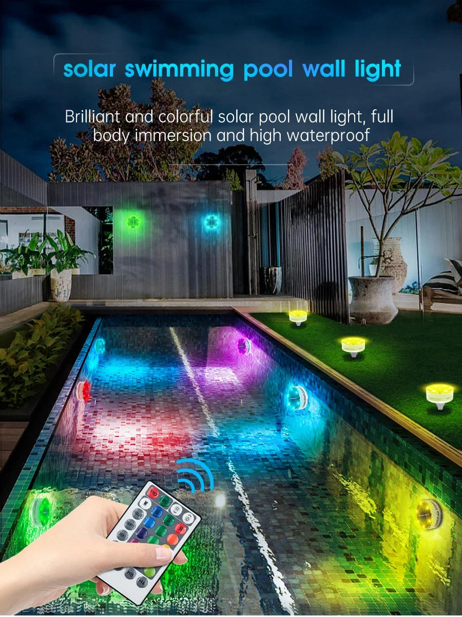 Description Picture 3 of itemSolar Diving Underwater LED Light RGB Color Changing Underwater Solar Lamp Fountain Aquarium Waterproof IP68 Floating Pool Light