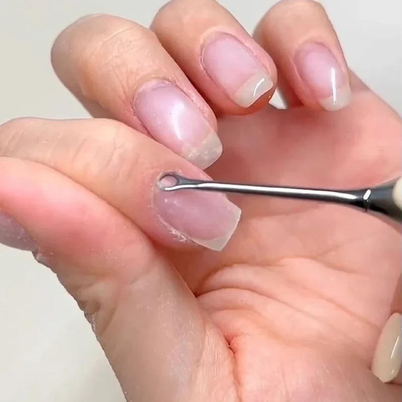 Description Picture 5 of itemStainless Steel Remover Dead Skin Nail Tools Circle Beveled Head Cuticle Pushers Remover Manicure Grinding File Nail Arts