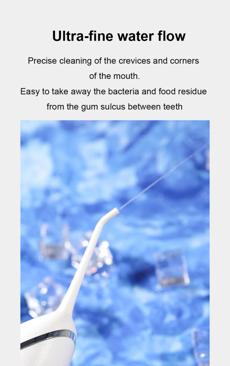Description Picture 5 of itemXIAOMI mijia Oral Irrigator Tooth Portable Electric Water Flosser USB Rechargeable Cleaning Device 3 Modes IPX7 Waterproof